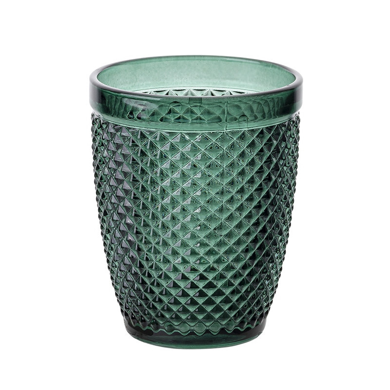 Szklanki do wody 260 ml niskie Florina Alexis Emerald szmaragdowe zestaw 6 sztuk