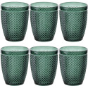 Szklanki do wody 260 ml niskie Florina Alexis Emerald szmaragdowe zestaw 6 sztuk