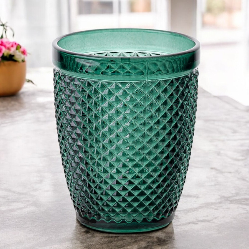 Szklanki do wody 260 ml niskie Florina Alexis Emerald szmaragdowe zestaw 6 sztuk