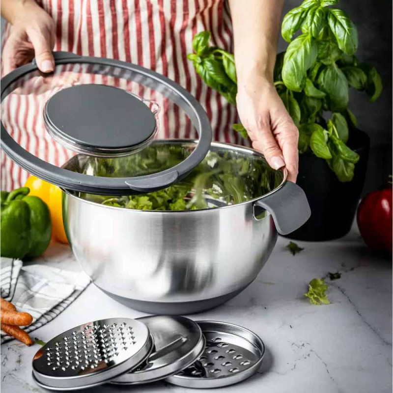 Miska kuchenna 5 L wielofunkcyjna 24 cm tarka do warzyw Kinghoff KH 1862