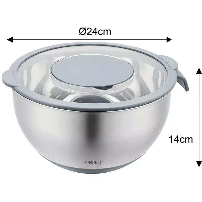 Miska kuchenna 5 L wielofunkcyjna 24 cm tarka do warzyw Kinghoff KH 1862
