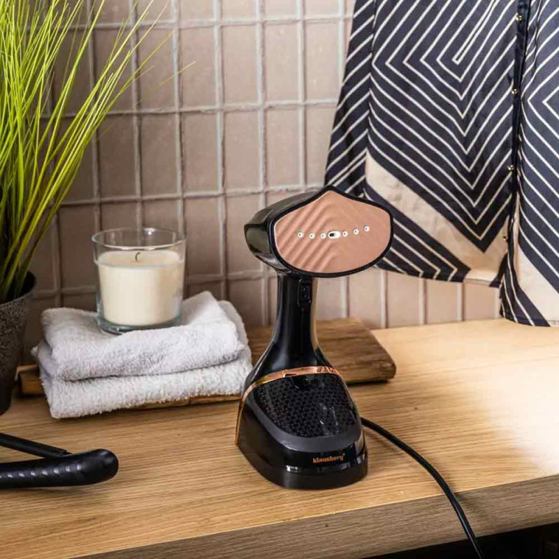 Parownica do pionowego prasowania ubrań 400 ml miedziany panel Klausberg KB 7778