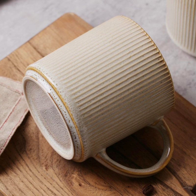 Serwis obiadowy porcelanowy Florina Evia 30 elementów z salaterkami i kubkami zestaw talerzy dla 6 osób retro