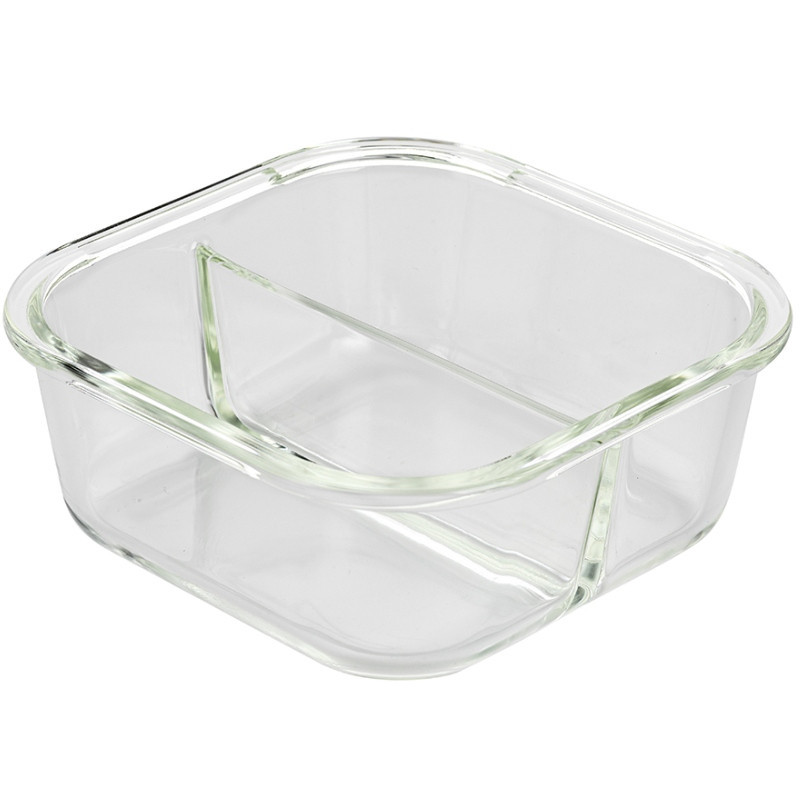 Pojemnik szklany dzielony dwukomorowy Florina Frigo 750 ml kwadratowy lunchbox hermetyczny