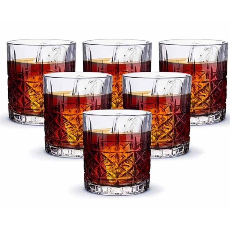 Szklanki do whisky 320 ml  zestaw 6 szklanek do drinków Krisberg 1517
