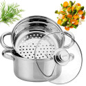 Garnek do gotowania na parze Kinghoff KH 3318 24 cm PAROWAR