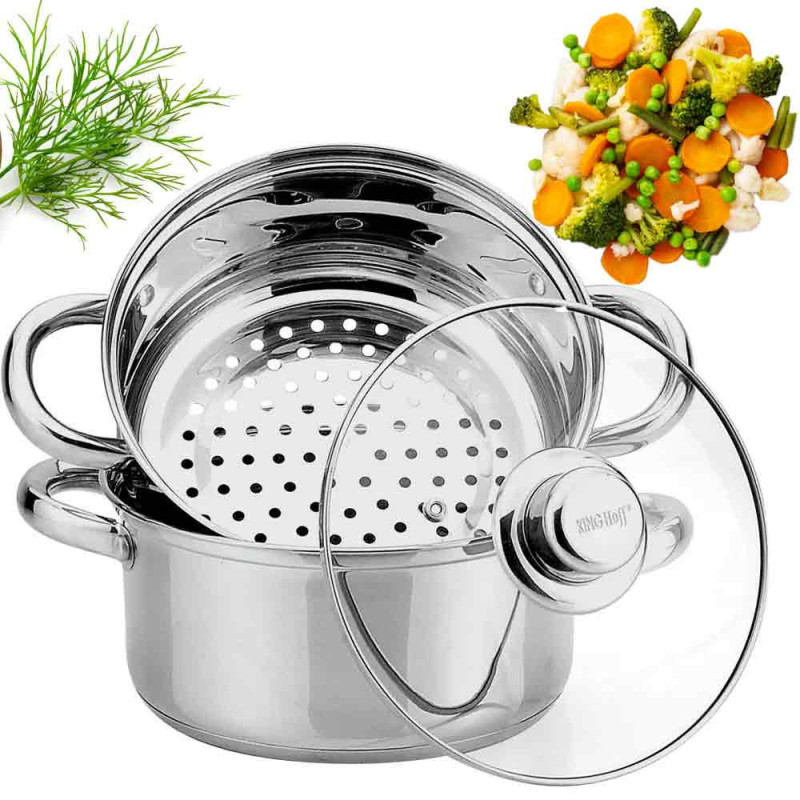 Garnek do gotowania na parze Kinghoff KH 3318 24 cm PAROWAR
