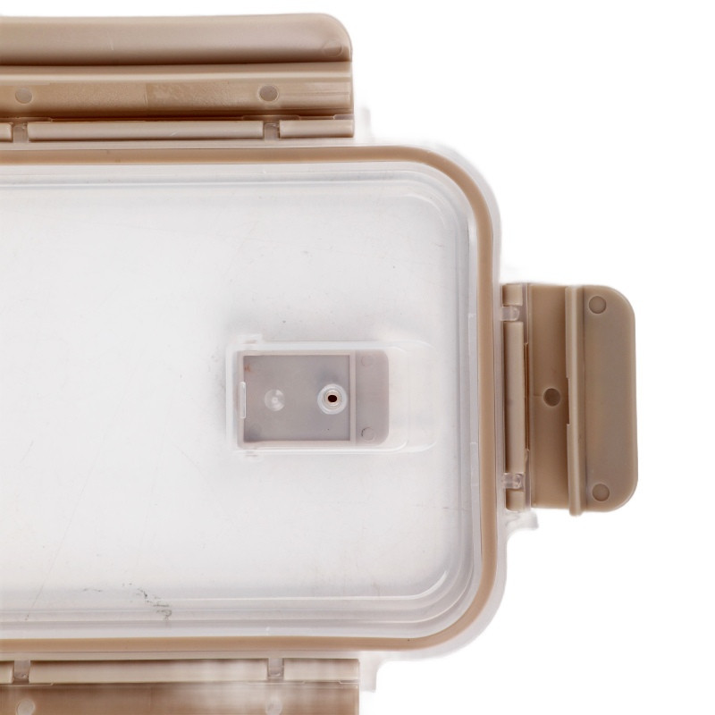 Pojemniki plastikowe prostokątne lunchbox MG Home Misto zestaw 3 sztuki hermetyczne 1350/600/250 ml beżowe