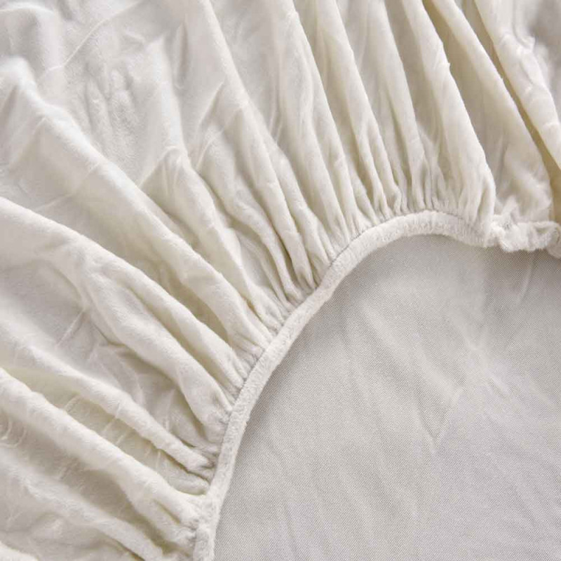 Prześcieradło z gumką "miś" 220x200 grube kremowe Cotton World 2383