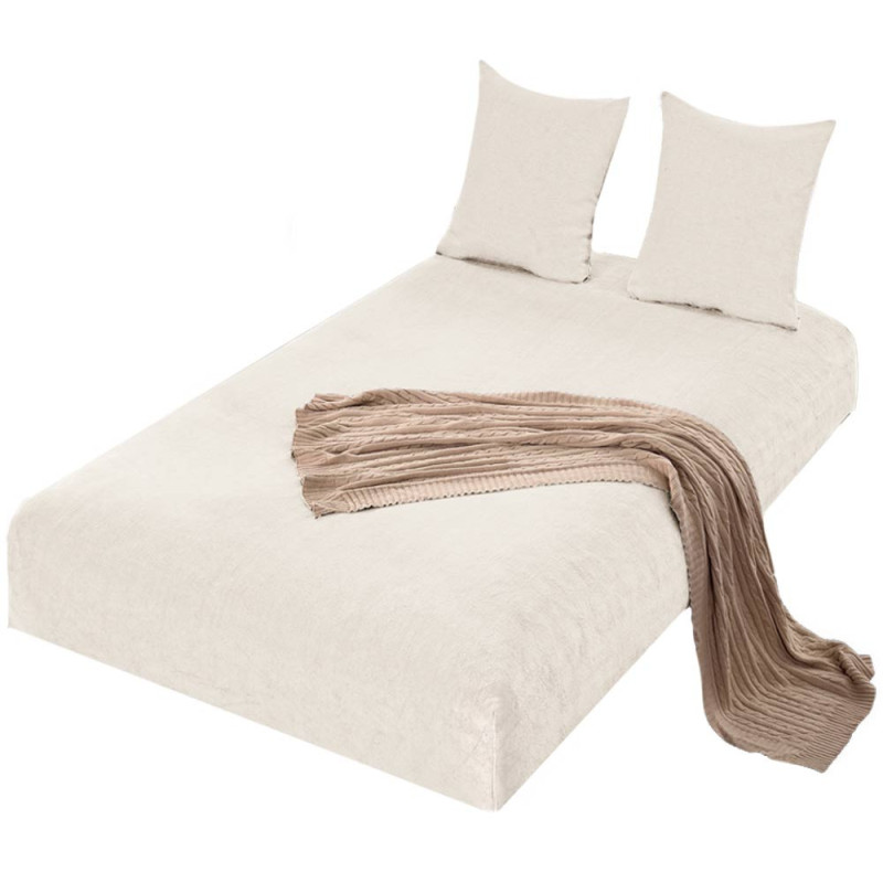 Prześcieradło z gumką "miś" 220x200 grube kremowe Cotton World 2383