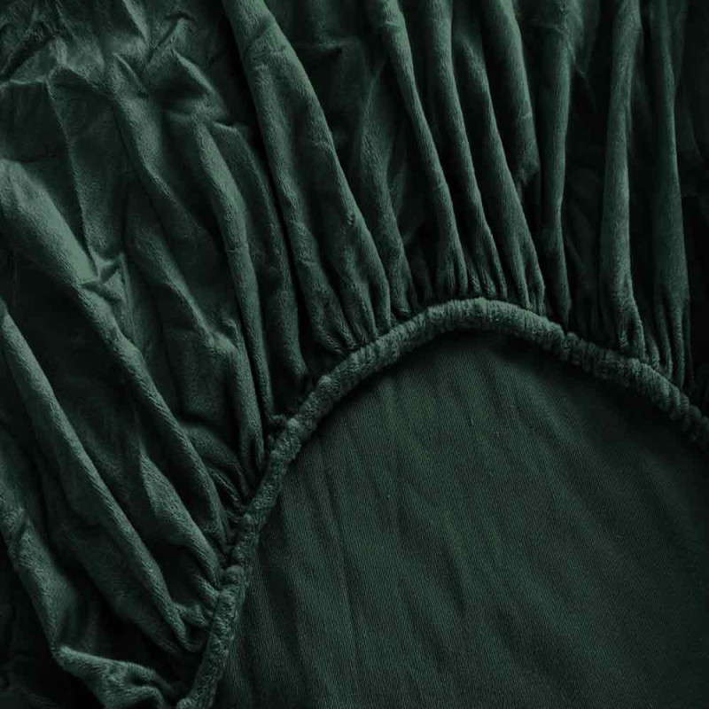 Prześcieradło z gumką "miś" 140x200 grube butelkowa zieleń Cotton World 2380