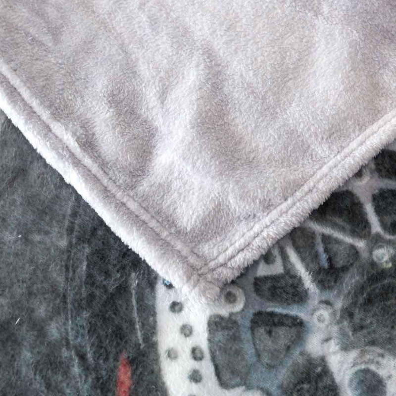 Koc z realistycznym nadrukiem nadrukiem 160x200 miękki pled narzuta na łóżko Cotton World KSM 91 wzór motor