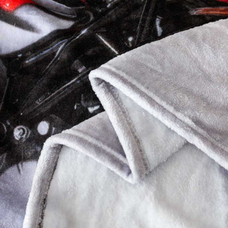 Koc z realistycznym nadrukiem nadrukiem 160x200 miękki pled narzuta na łóżko Cotton World KSM 91 wzór motor
