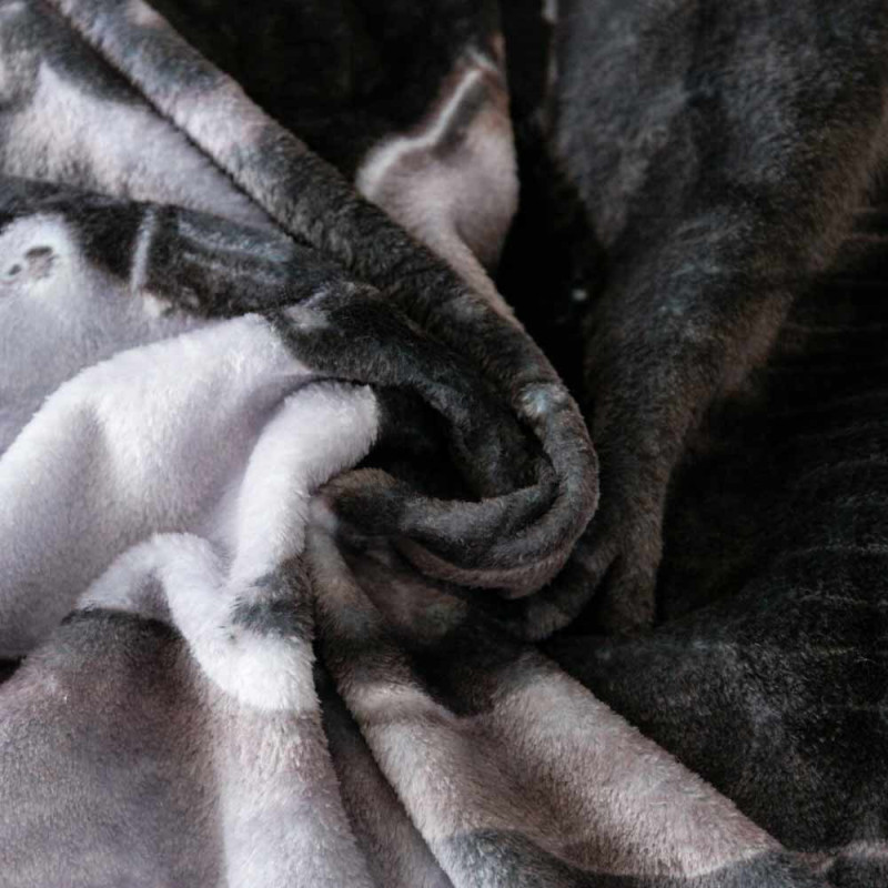 Koc z realistycznym nadrukiem nadrukiem 160x200 miękki pled narzuta na łóżko Cotton World KSM 91 wzór motor