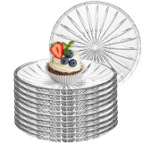 Talerzyki deserowe 15 cm szklane Altom Venus zestaw 12 sztuk spodek na ciasto deser