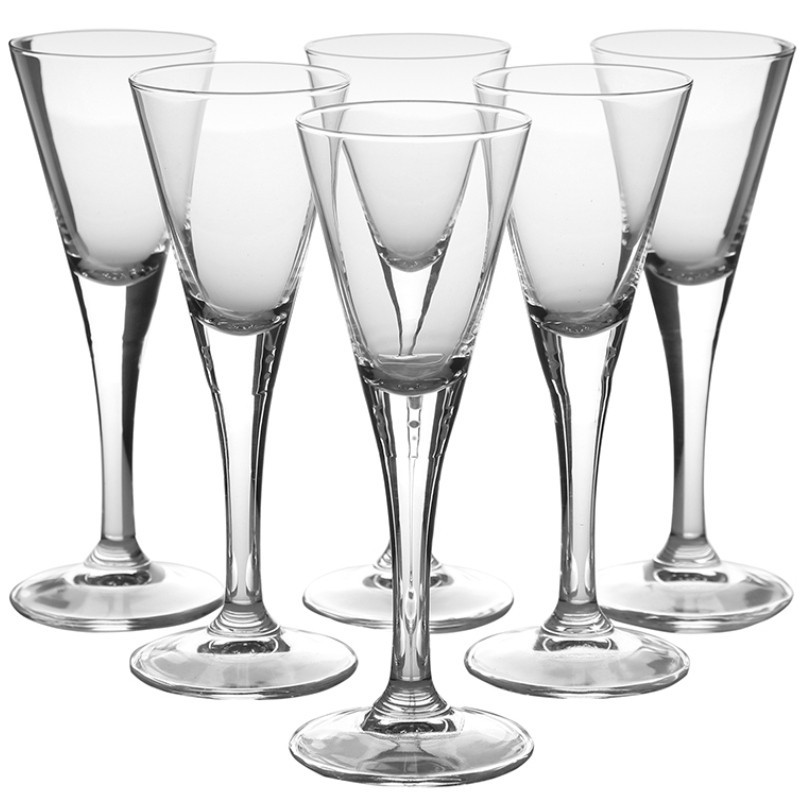 Kieliszki do likieru nalewek wódki 55 ml Altom Diamond  na nóżce zestaw 6 sztuk