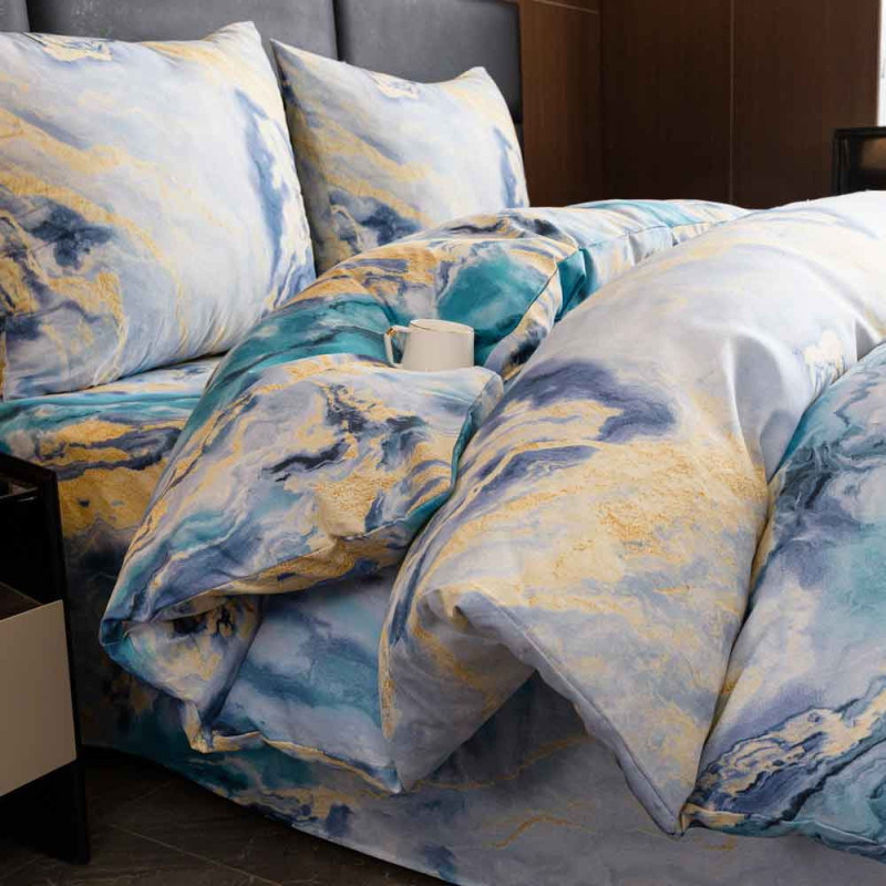 Pościel 160x200 bawełna satynowa dwustronna Cotton World gruba 3 części AML 3082