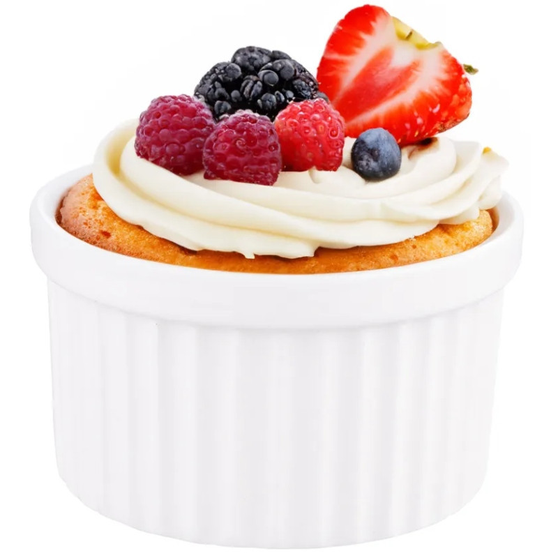 Kokilki do zapiekania 200 ml zestaw 6 sztuk salaterki miseczki pojemniki porcelanowe Brulee
