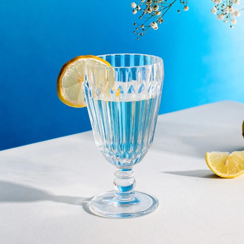 Kielich do wody szklanki ryflowane Altom Venus 285 ml szklane zestaw 6 sztuk