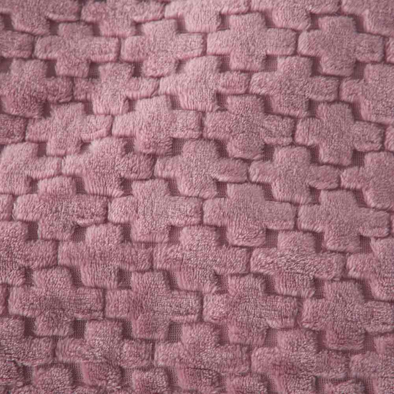 Koc różowy 200x220 cm mikrofibra Cotton World miękki ciepły pled narzuta na łóżko KHT-60