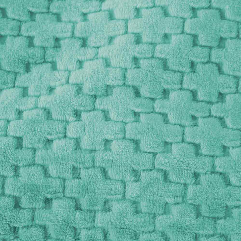 Koc 160x200 cm mikrofibra Cotton World miękki ciepły pled narzuta na łóżko niebiesko-zielony KHT-59