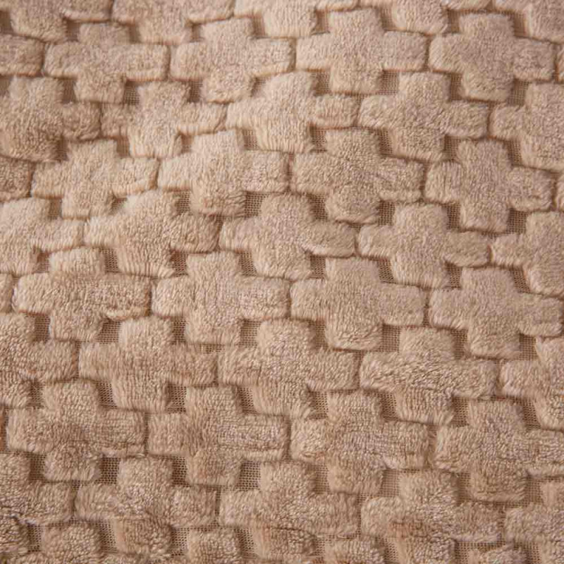 Koc 200x220 cm mikrofibra Cotton World miękki ciepły pled narzuta na łóżko beżowy KHT-56