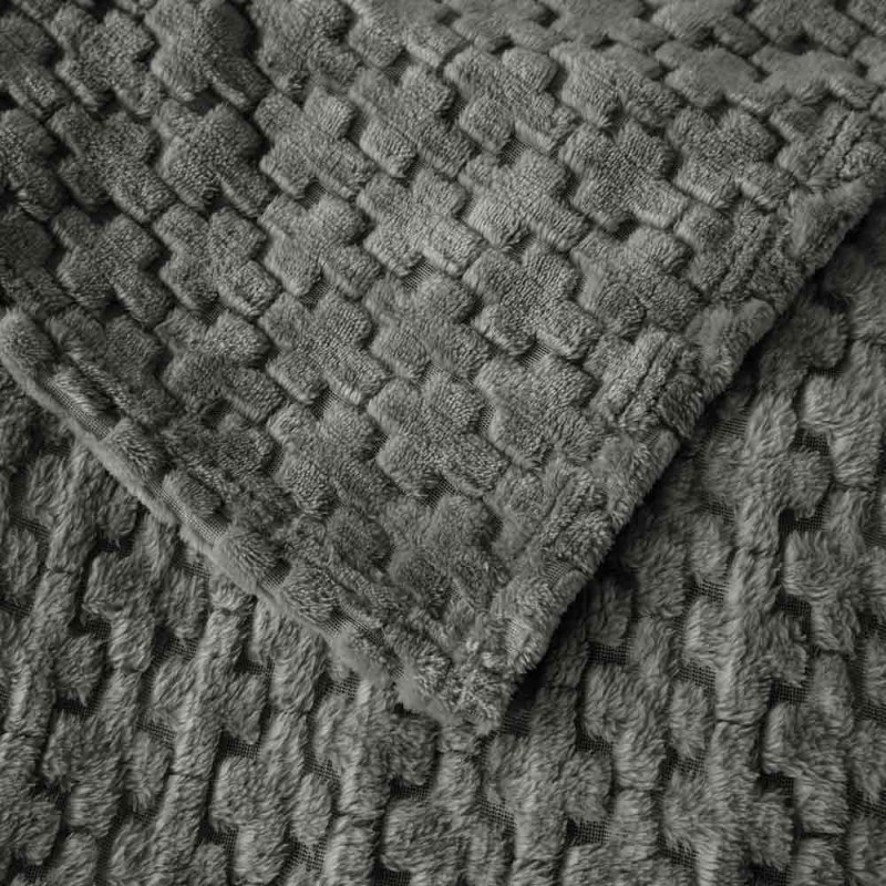 Koc 160x200 cm mikrofibra Cotton World miękki ciepły pled narzuta na łóżko beżowy KHT-58