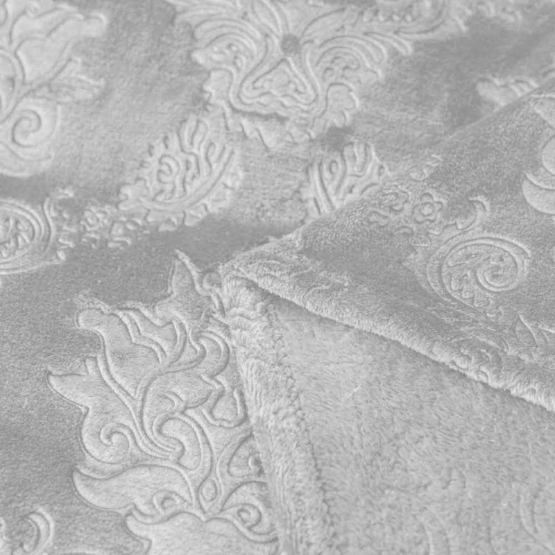 Koc 160x200 cm mikrofibra Cotton World miękki ciepły pled narzuta na łóżko szary KHP-46