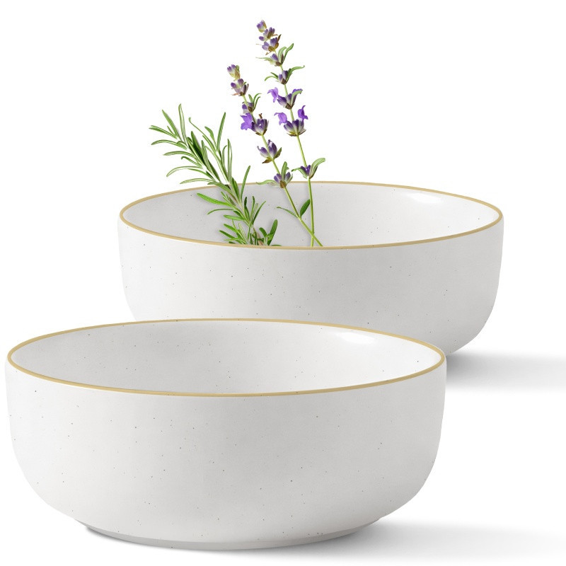 Serwis obiadowy porcelanowy MG Home Artena 26 elementów zestaw talerzy misek dla 6 osób nakrapiany