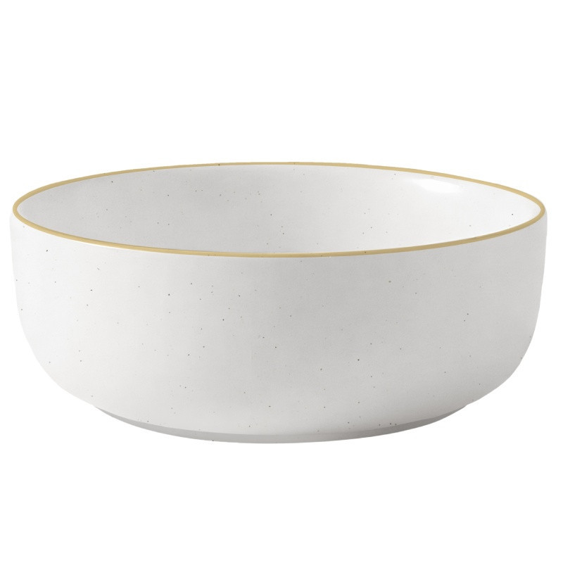 Serwis obiadowy porcelanowy MG Home Artena 28 elementów zestaw talerzy misek kubków dla 6 osób nakrapiany
