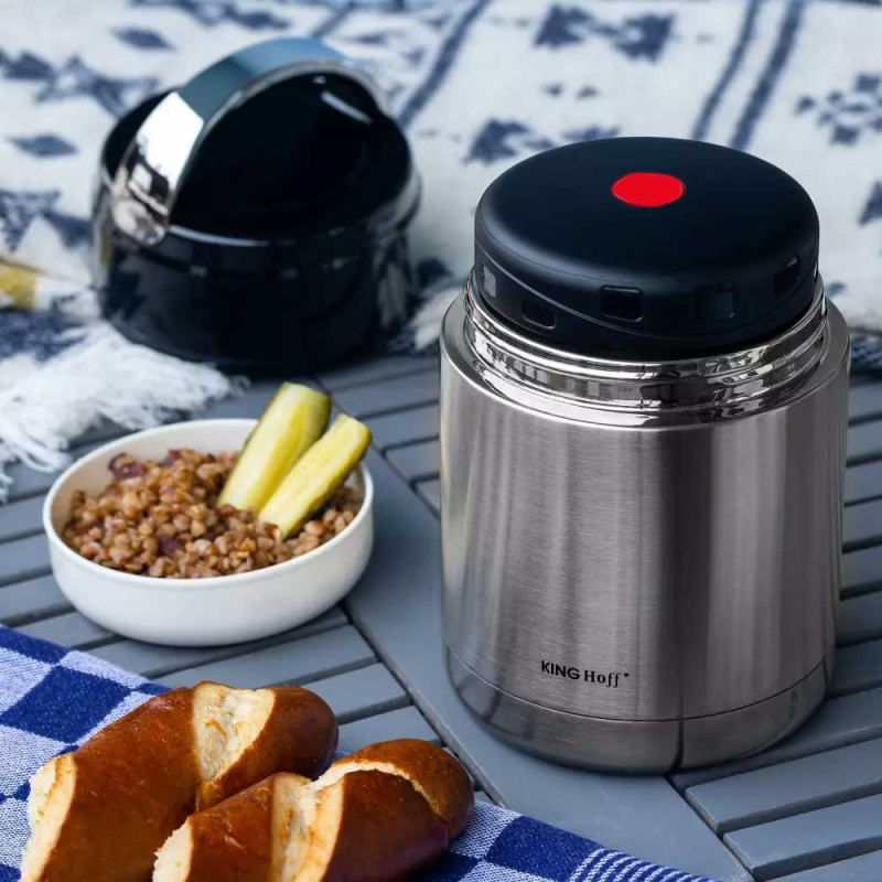 Termos obiadowy 1.2 L bidon stalowy na żywność menażka Krisberg KR 5121