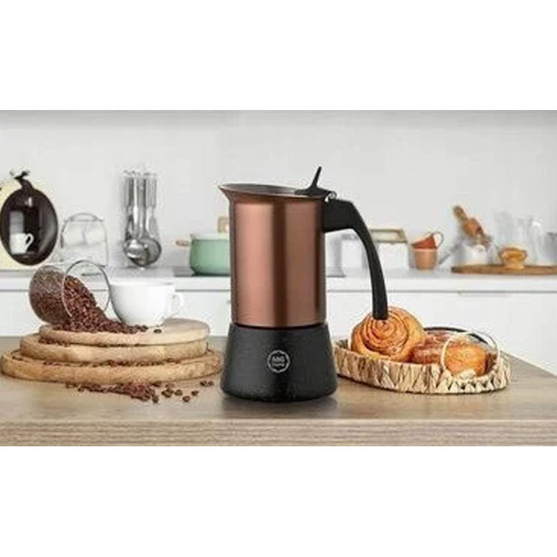 Kawiarka tradycyjna 300 ml MG Home Doppio zaparzacz ciśnieniowy do kawy na 6 filiżanek espresso Rose Gold