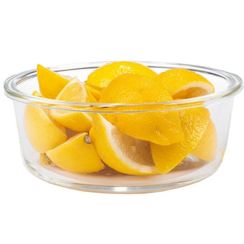 Szklany pojemnik 1750 ml na żywność jedzenie Florina Frigo pudełko z pokrywką śniadaniówka lunchbox okrągły hermet