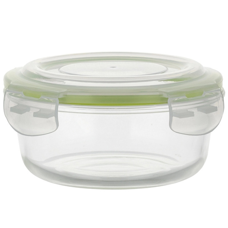 Szklany pojemnik 1750 ml na żywność jedzenie Florina Frigo pudełko z pokrywką śniadaniówka lunchbox okrągły hermet