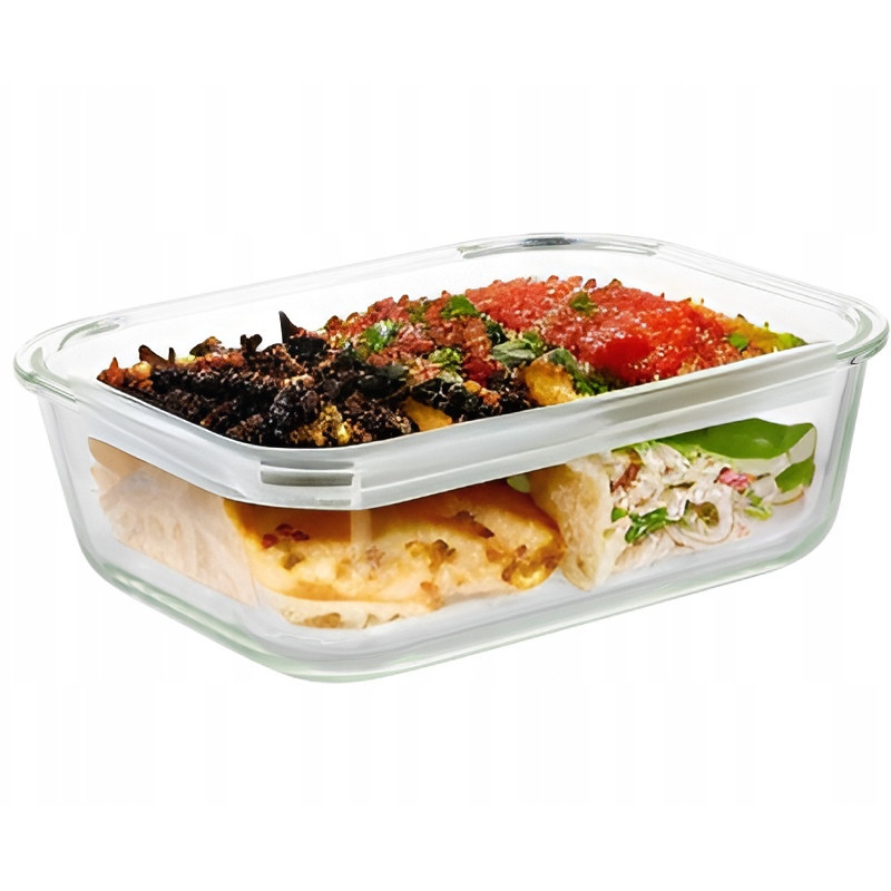 Szklany pojemnik 1040 ml na żywność jedzenie Florina Frigo pudełko z pokrywką lunchbox prostokątny hermetyczny
