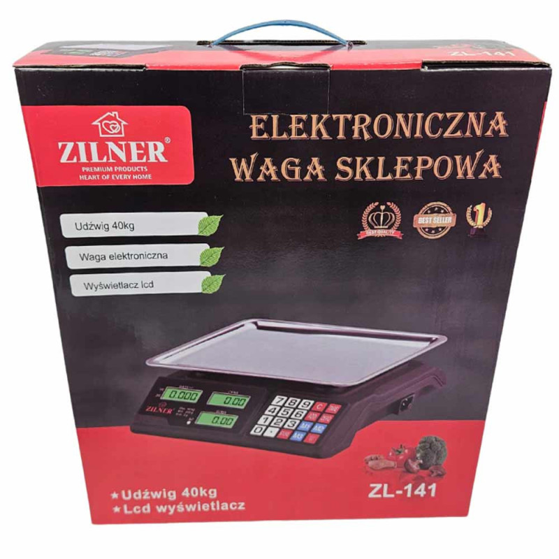 Waga sklepowa elektroniczna kalkulacyjna 40 KG Zilner ZL 141