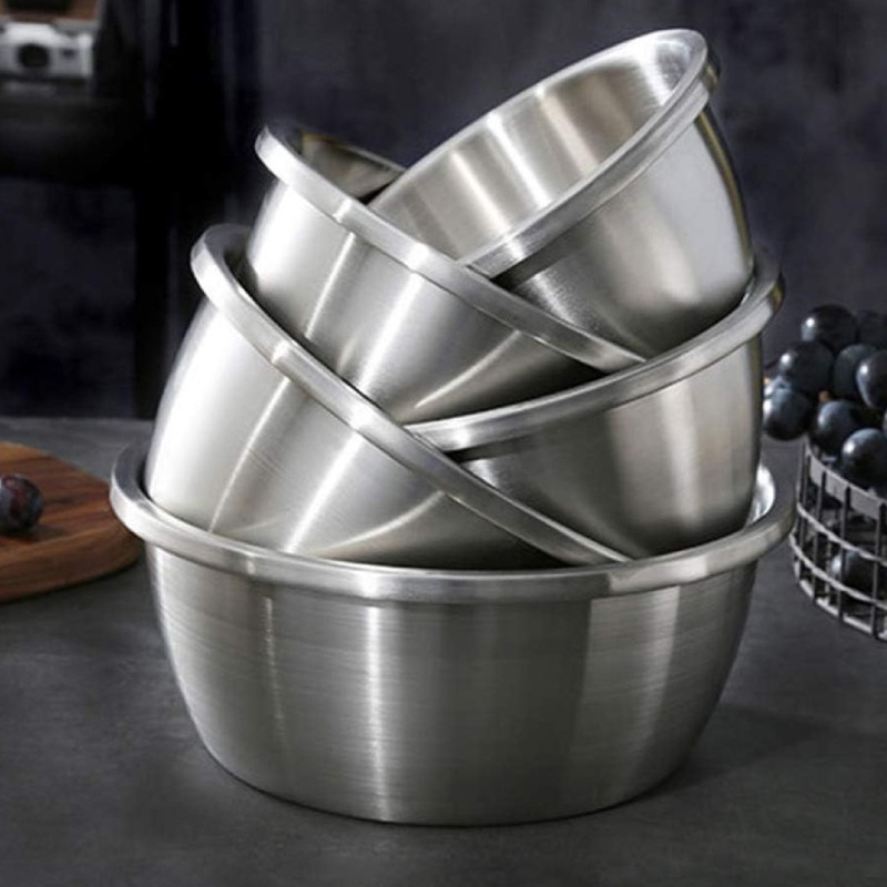 Miski metalowe komplet 6 misek Krisberg  ze stali nierdzewnej  18/20/22/24/26/28 cm