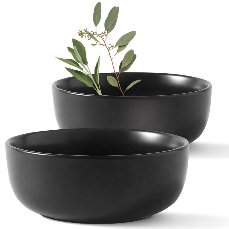 Serwis obiadowy porcelanowy MG Home Artena 26 elementów zestaw talerzy misek dla 6 osób czarny