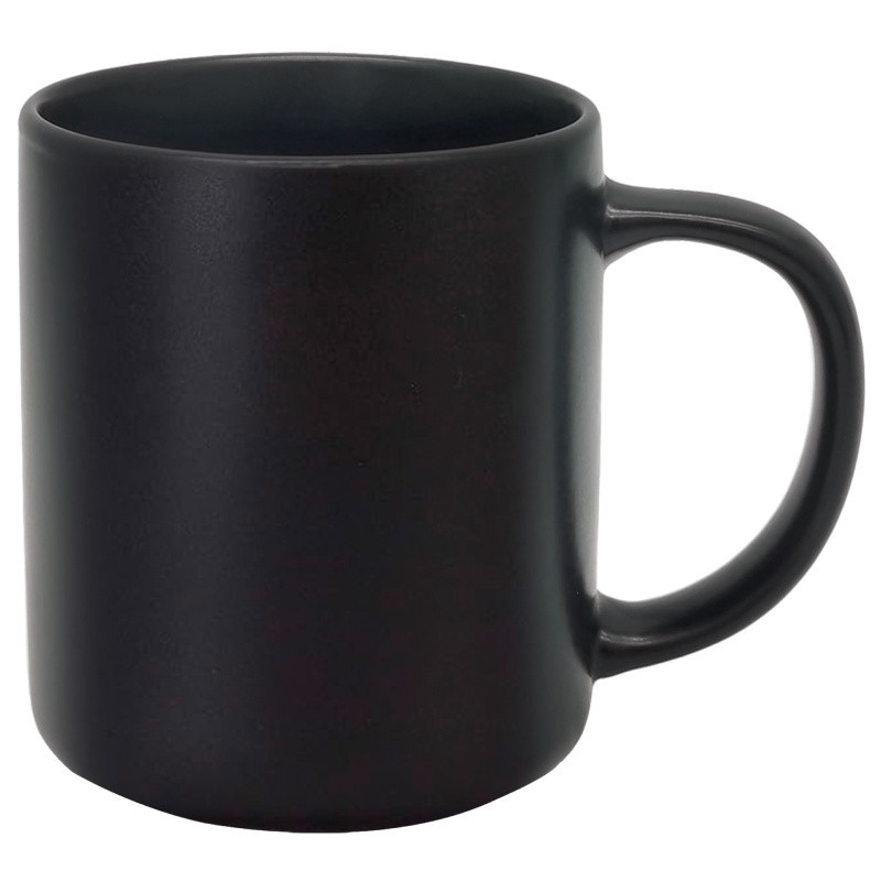 Serwis obiadowy porcelanowy MG Home Artena 24 elementy zestaw talerzy kubków dla 6 osób czarny