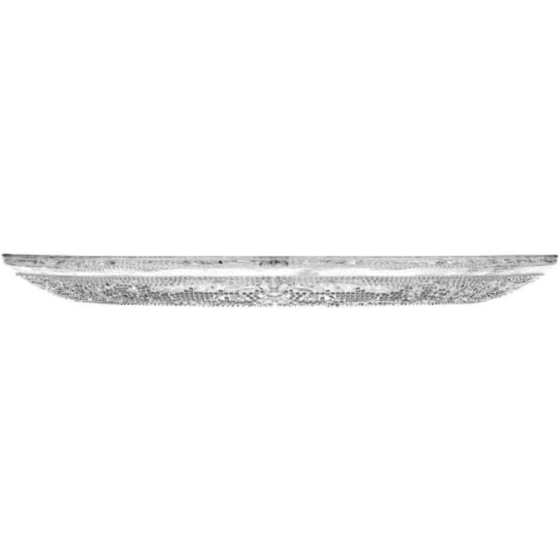 Talerzyki deserowe 17 cm i patera 25 cm szklane Florina Palazzo zestaw 7 sztuk spodek na ciasto deser