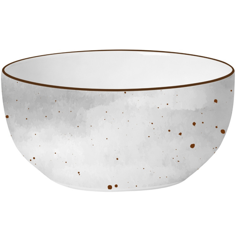 Serwis obiadowy porcelanowy MG Home Antico 12 elementów zestaw talerzy dla 4 osób szary nakrapiany