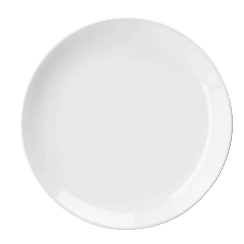Serwis obiadowy porcelanowy MG Home Classic 12 elementów zestaw talerzy dla 4 osób biały