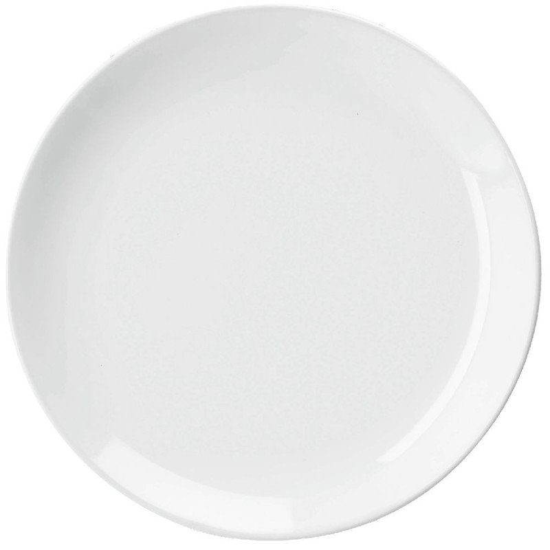 Serwis obiadowy porcelanowy MG Home Classic 12 elementów zestaw talerzy dla 4 osób biały
