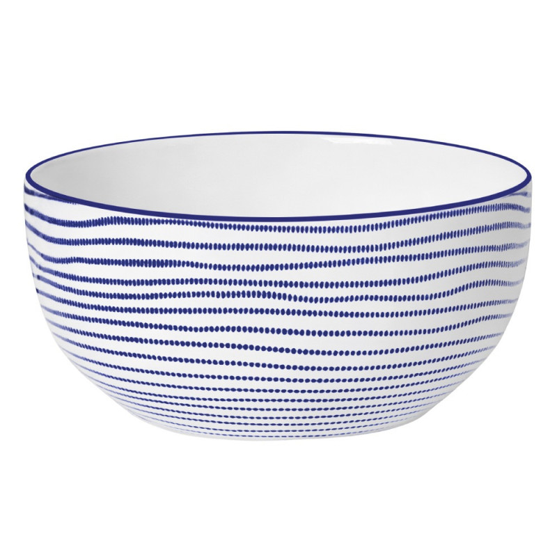 Serwis obiadowy porcelanowy MG Home Marea 12 elementów zestaw talerzy dla 4 osób kropki
