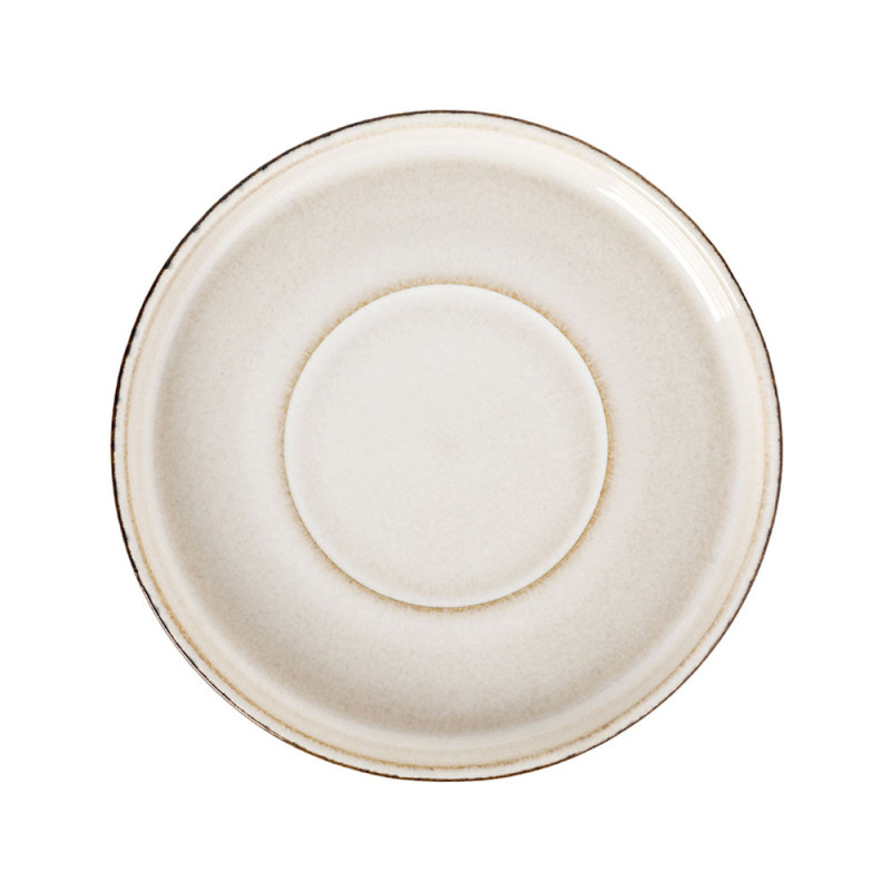 Komplet 6 filiżanek ze spodkami porcelanowych Florina Gambia 200 ml do kawy herbaty zestaw kremowe retro
