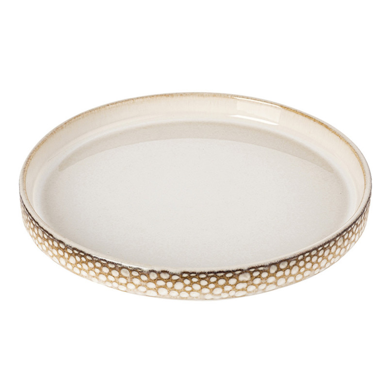 Serwis obiadowy porcelanowy Florina Gambia 18 elementów zestaw talerzy dla 6 osób retro