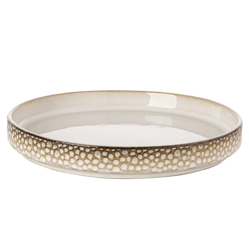 Serwis obiadowy porcelanowy Florina Gambia 18 elementów zestaw talerzy dla 6 osób retro