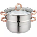 Garnek do gotowania na parze 5 l  parowar 24 cm stalowy 3 elementy  Klausberg KB 7734
