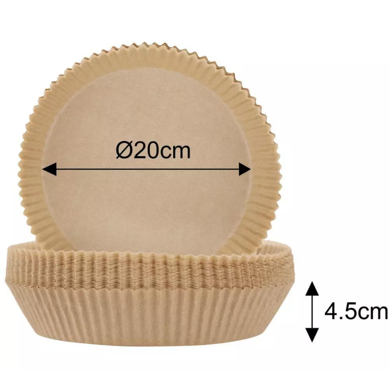 Wkład papierowy do pieczenia w frytkownicy 20 cm okrągły Klausberg KB 7780 papier do pieczenia zestaw 100 sztuk