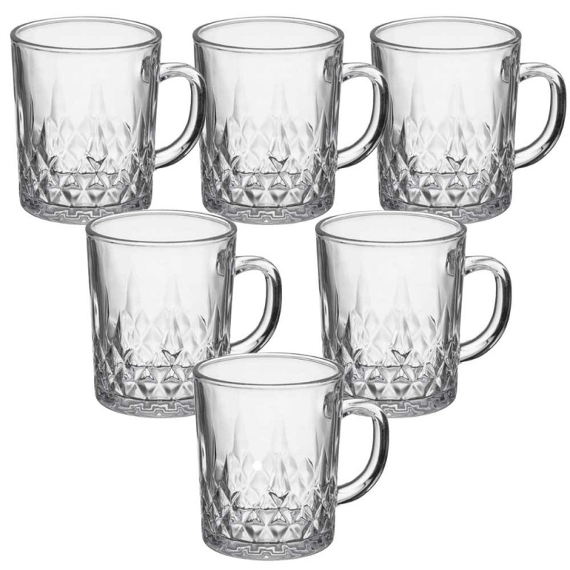 Kubek przezroczysty szklanka Galicja Dublin 240 ml zestaw 6 szklanek